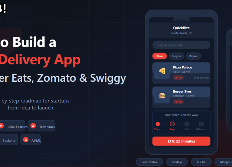 How to Build a Food Delivery App Like Uber Eats, Zomato, or Swiggy. A Step-by-Step Roadmap